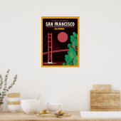 Die Golden Gate Bridge bei Nacht Poster (Küche)