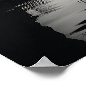 Die Golden Gate Bridge in atemberaubend Schwarz-We Poster (Ecke)