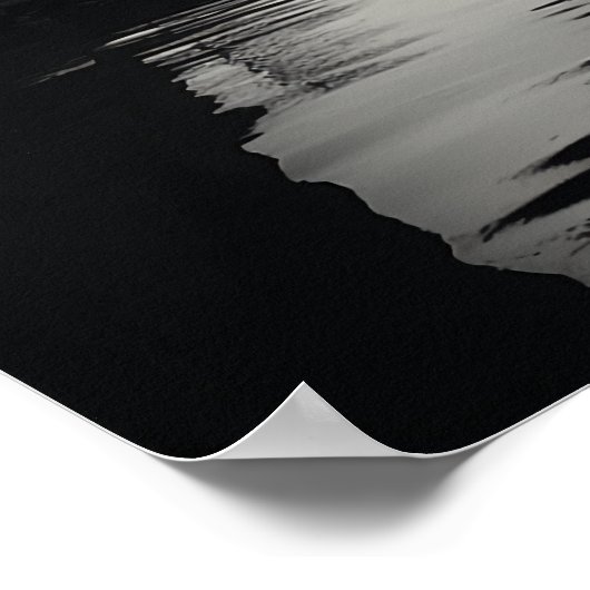 Die Golden Gate Bridge in atemberaubend Schwarz-We Poster (Ecke)