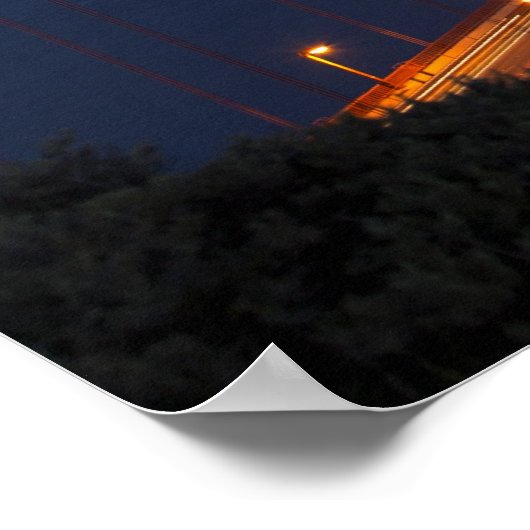 Die Golden Gate Bridge in der Abenddämmerung Poster (Ecke)