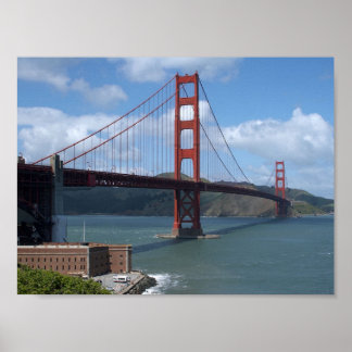 Die Golden Gate Bridge in Frisco Poster