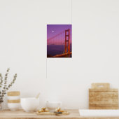 Die Golden Gate Bridge kurz nach Sonnenuntergang, Poster (Küche)