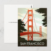 Die Golden Gate Bridge Postkarte (Vorne/Hinten)