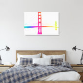 Die Golden Gate Bridge | Rainbow Style Leinwanddruck (Insitu (Schlafzimmer))