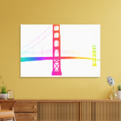 Die Golden Gate Bridge | Rainbow Style Leinwanddruck (Insitu (Wohnzimmer))