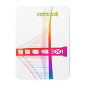 Die Golden Gate Bridge | Rainbow Style Magnet (Vertikal)