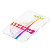 Die Golden Gate Bridge | Rainbow Style Magnet (Linke Seite)