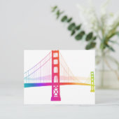 Die Golden Gate Bridge | Rainbow Style Postkarte (Stehend Vorderseite)