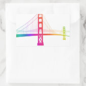 Die Golden Gate Bridge | Rainbow Style Rechteckiger Aufkleber (Tasche)