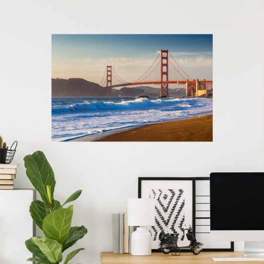 Die Golden Gate Bridge vom Baker Beach Poster (Heimbüro)