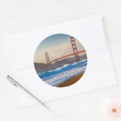 Die Golden Gate Bridge vom Baker Beach Runder Aufkleber (Umschlag)