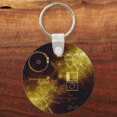 Die goldene Aufnahme der Voyager Schlüsselanhänger (Vorderseite)