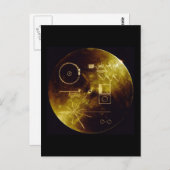 Die goldene Aufzeichnung der Voyager Postkarte (Vorne/Hinten)