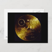 Die goldene Aufzeichnung der Voyager Postkarte (Vorne/Hinten)