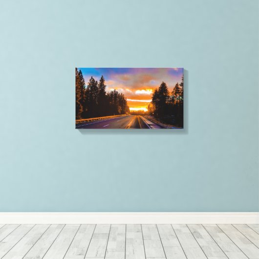 Die Goldene Autobahn Leinwanddruck (Insitu (Holzboden))