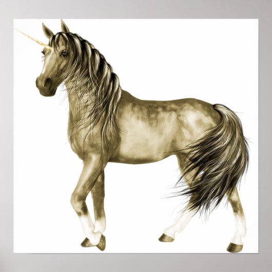 die Goldene Einhorndrucke Poster (Vorne)