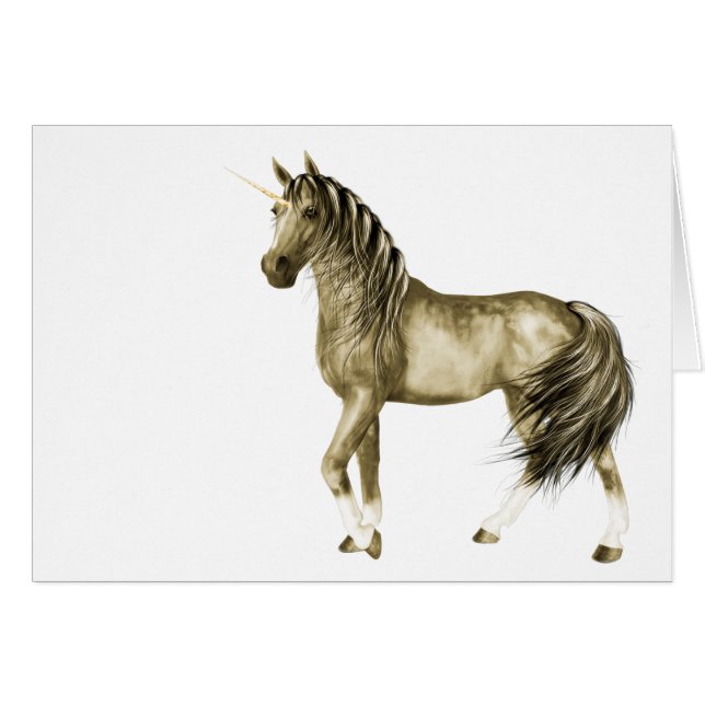 die Goldene Einhornkarte (Vorderseite (Horizontal))