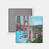 Die Goldene Gate Bridge - Magnet (Vorderseite/Rückseite)