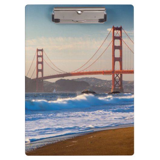 Die goldene Gate-Brücke vom Baker Beach Klemmbrett (Vorderseite)