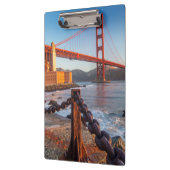 Die goldene Gate-Brücke von Fort Point Klemmbrett (Links)