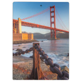 Die goldene Gate-Brücke von Fort Point Klemmbrett (Rückseite)