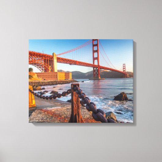 Die goldene Gate-Brücke von Fort Point Leinwanddruck (Vorderseite)