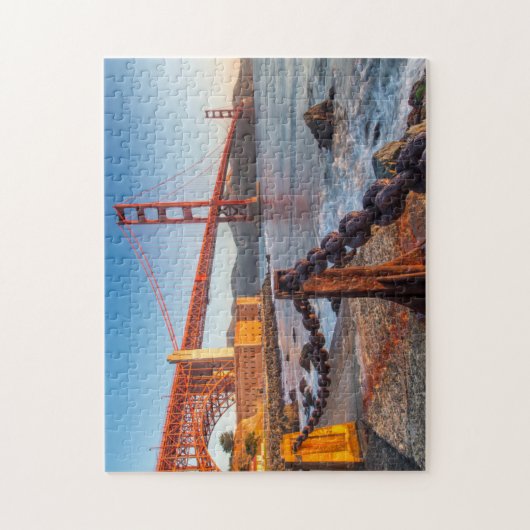 Die goldene Gate-Brücke von Fort Point Puzzle (Vertikal)