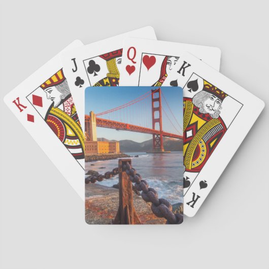 Die goldene Gate-Brücke von Fort Point Spielkarten (Rückseite)