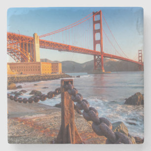 Die goldene Gate-Brücke von Fort Point Steinuntersetzer