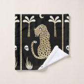 Die goldene Geparden Badhandtuch Set (Waschlappen)