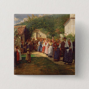 Die goldene Hochzeit (Öl auf Leinwand) Button