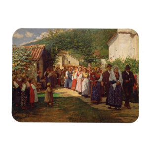 Die Goldene Hochzeit (Öl auf Leinwand) Magnet