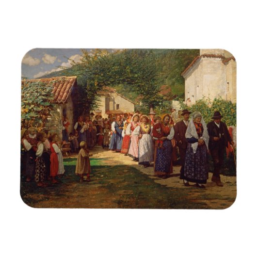 Die Goldene Hochzeit (Öl auf Leinwand) Magnet (Horizontal)