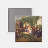 Die Goldene Hochzeit (Öl auf Leinwand) Magnet (Vorderseite/Rückseite)