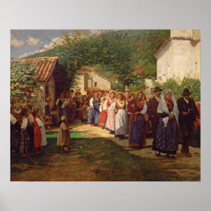 Die Goldene Hochzeit (Öl auf Leinwand) Poster