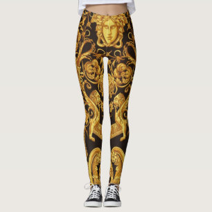 die goldene Medusa Gorgone mit Arabesken Leggings