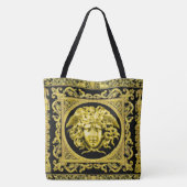 Die Goldene Medusa-Tote-Tasche Tasche (Rückseite)