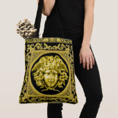 Die Goldene Medusa-Tote-Tasche Tasche (Von Nahem)