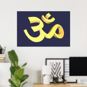 Die goldene Om Poster (Heimbüro)