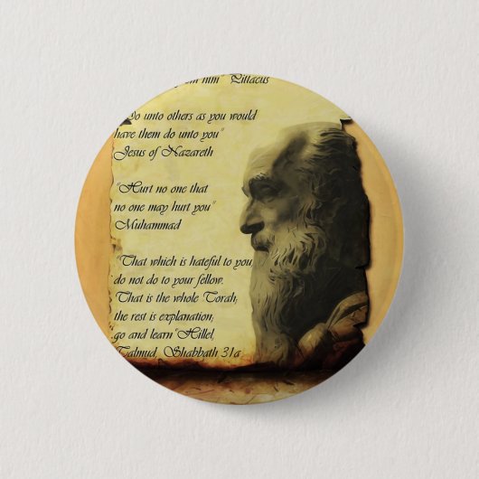 Die goldene Regel entsprechend drei Religionen Button (Vorderseite)