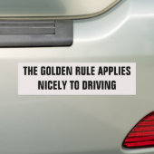 Die Goldene Regel gilt gut für das Fahren Autoaufkleber (Auf Auto)