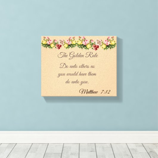 Die Goldene Regel Leinwanddruck (Insitu (Holzboden))