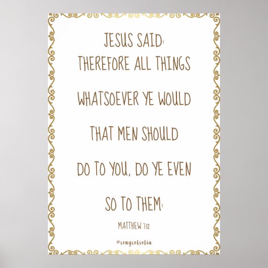 Die Goldene Regel Print, Value Poster Paper (Matte (Vorne)