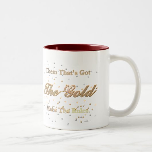 Die goldene Regel-Tasse Zweifarbige Tasse (Rechts)