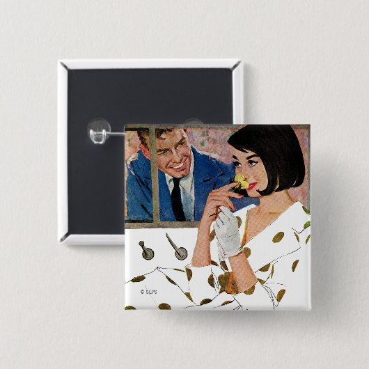 Die goldene Rose Button (Vorne & Hinten)