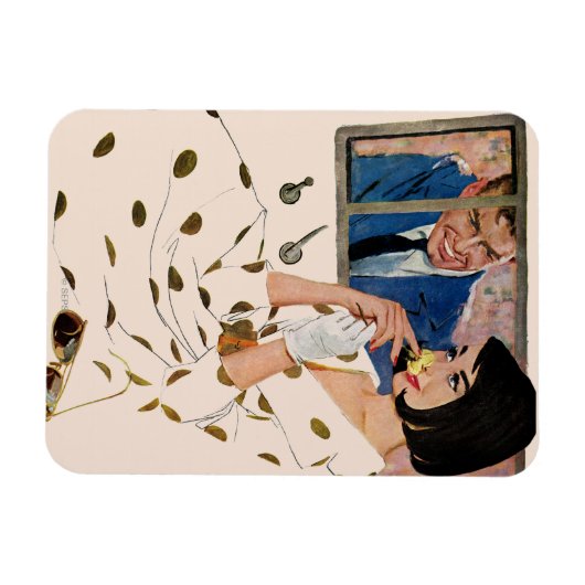 Die goldene Rose Magnet (Horizontal)