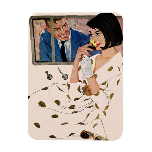 Die goldene Rose Magnet (Vertikal)