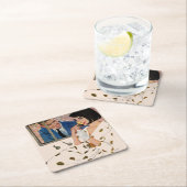 Die goldene Rose Rechteckiger Pappuntersetzer (Vor Ort)