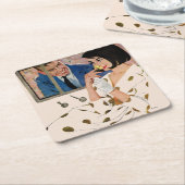 Die goldene Rose Rechteckiger Pappuntersetzer (angewinkelt)