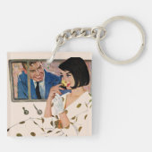 Die goldene Rose Schlüsselanhänger (Rückseite)